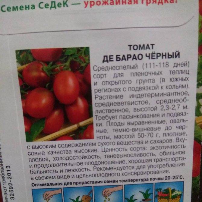 Де барао помидоры: описание, выращивание, уход, фото