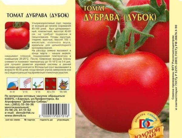 Томат дубрава: описание и характеристика, отзывы, фото, урожайность | tomatland.ru