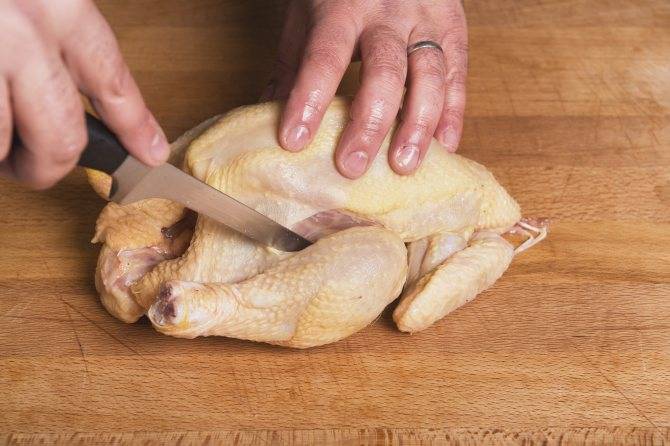 Как быстро разделать курицу на порционные куски, шашлык, отделить мясо от костей