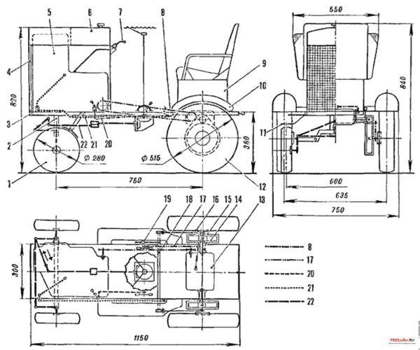 Трактор своими руками - виды, плюсы, минусы, схемы, чертежи и основные компоненты машины