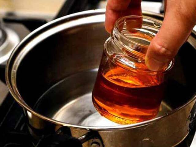 Как растопить мед в стеклянной банке
